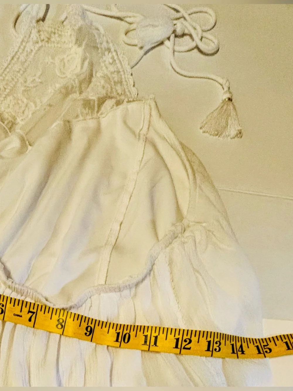 Abercrombie & Fitch White Embroidered Halter Maxi Dress XS/S